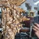 Large Louis XV gilded shell mirror from the 19th century