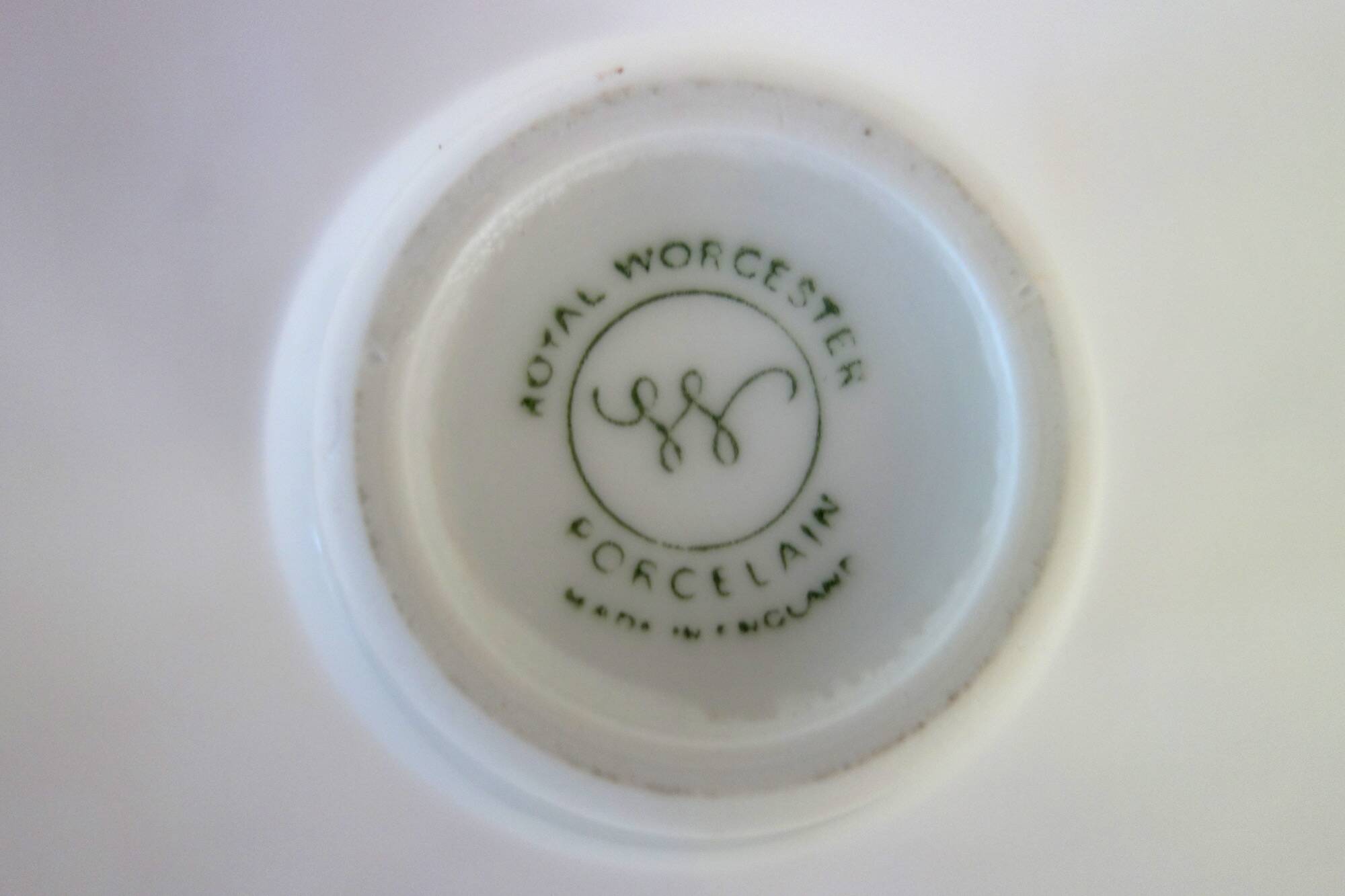 2 Royal Worcester English porcelain egg cups