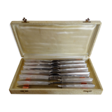 12 knives style Art Deco stainless steel in case