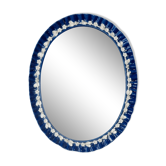 Miroir ancien en porcelaine d'Italie - 64x50cm
