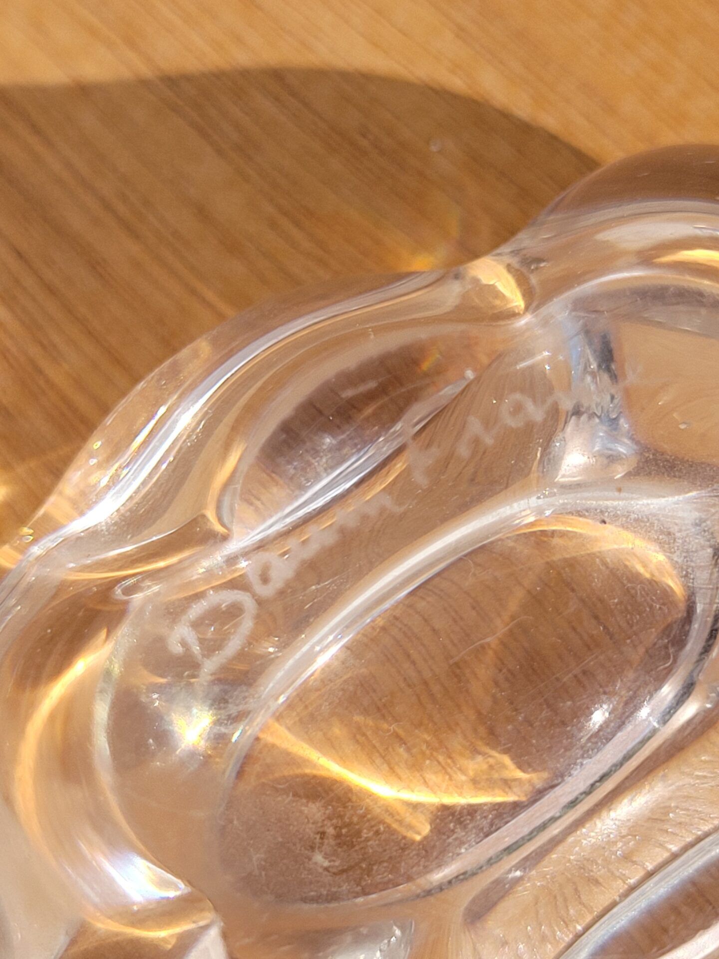 Pair of Daum crystal salt cellars