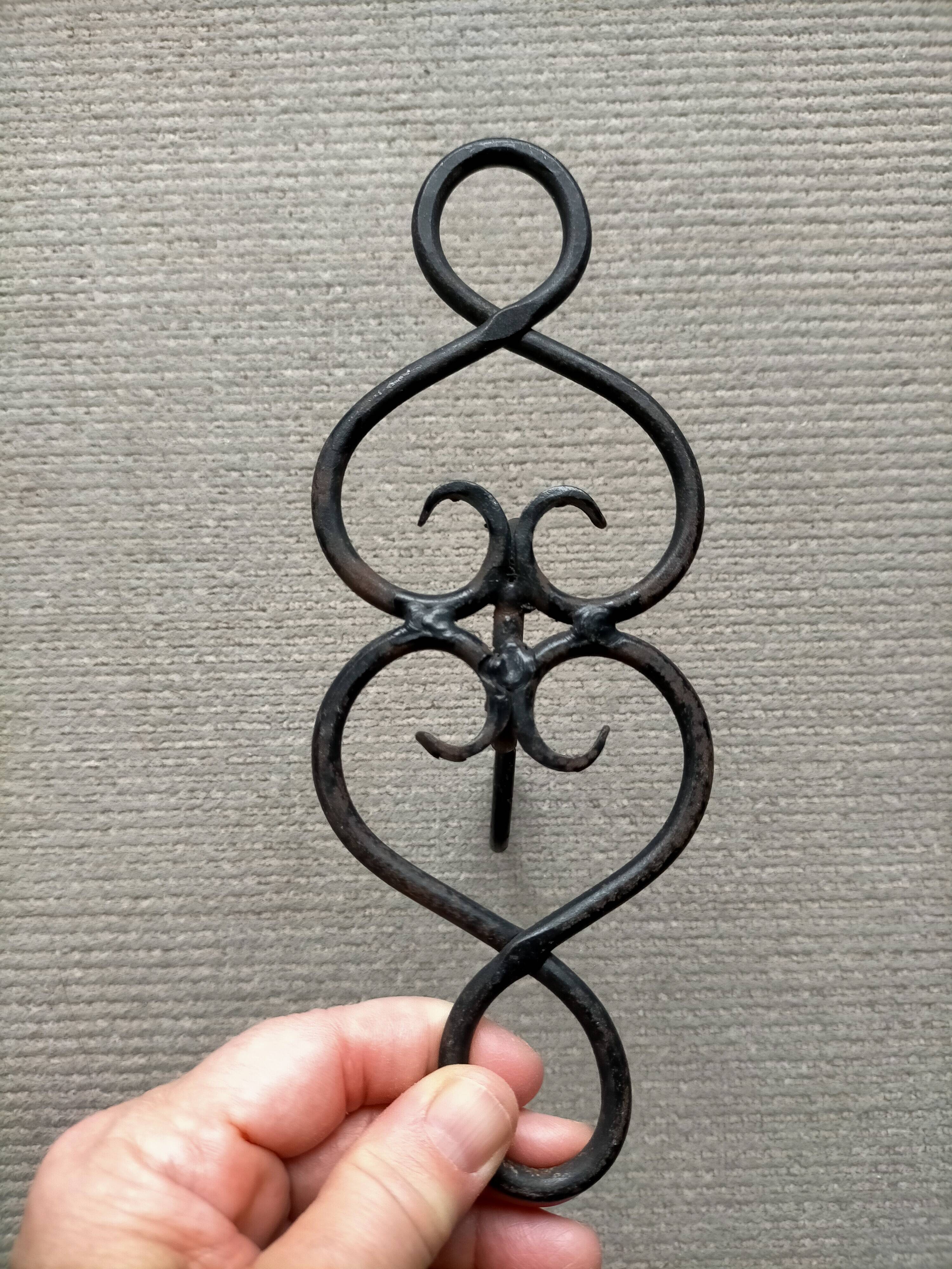Wrought iron patère