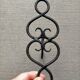 Wrought iron patère
