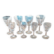 Lot de 8 verres en cristal gravé – Style Louis XVI