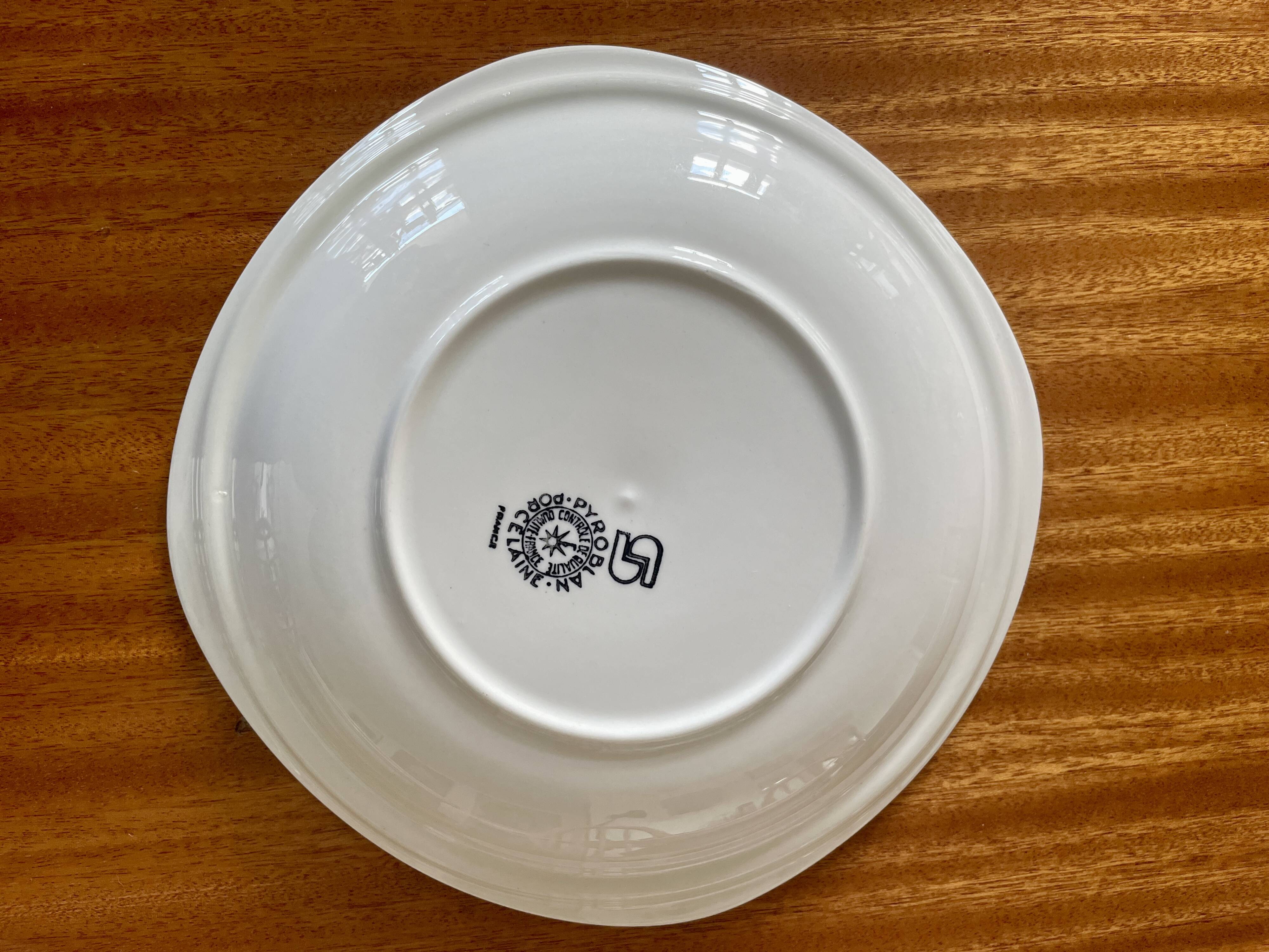 6 vintage deep plates Sarreguemines Pyroblan