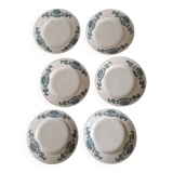 Set of 6 deep plates in Terre de fer, Lutece Longchamp model