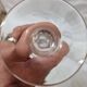 6 Bayer crystal stemmed glasses, 1970