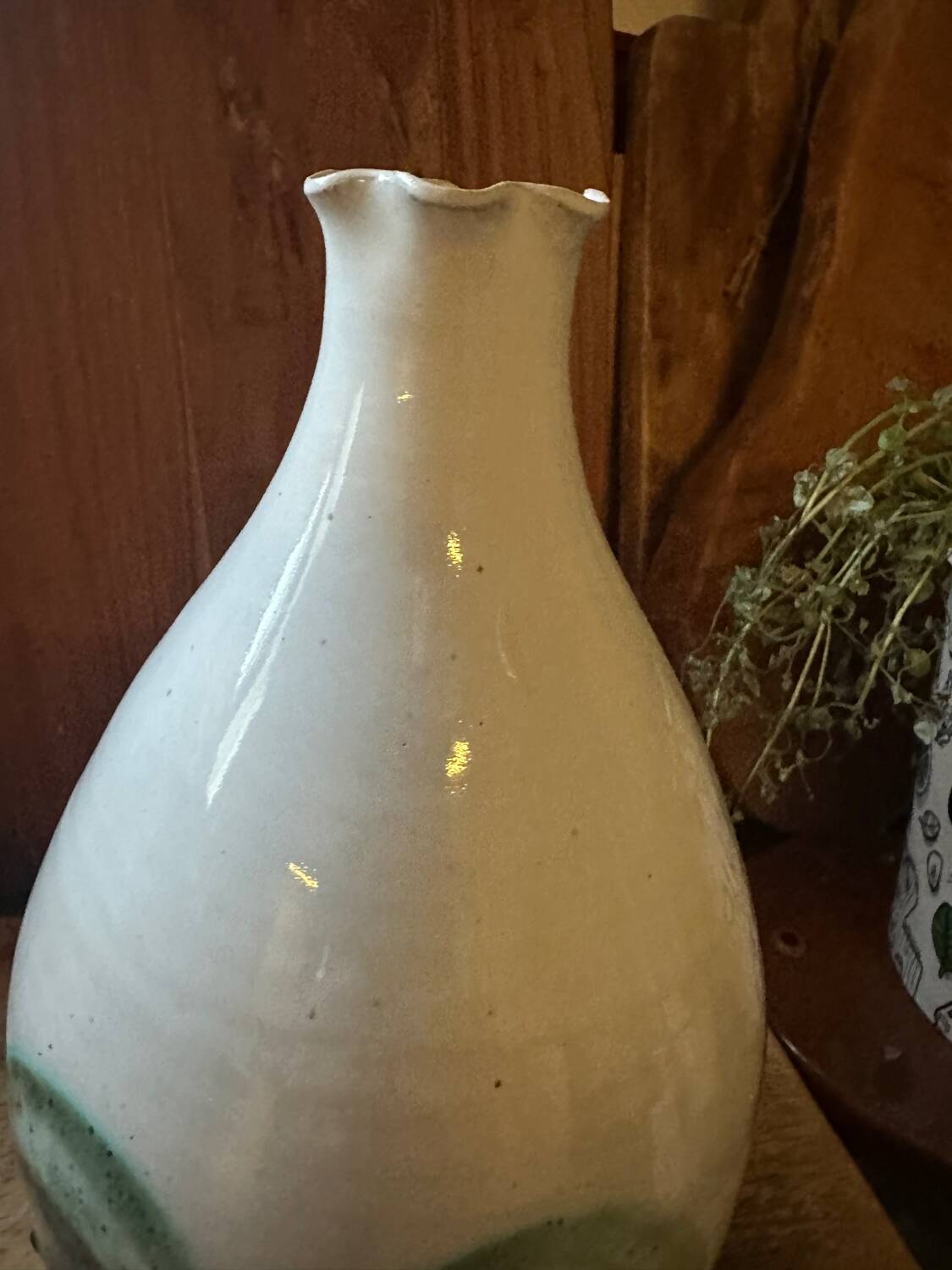 handmade ceramic vase, unique piece, signed