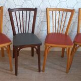 Set of 4 Baumann bistro chairs n°12 - 60s