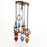 1970's colorful Belgian glass chandelier by Nanny Still for Massive