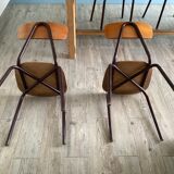 Set of 4 vintage school chairs