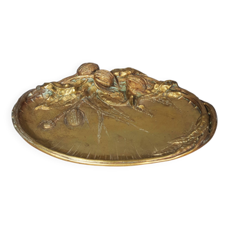 A. Marionnet Art Nouveau centerpiece gilt bronze, signed 41x30 cm C