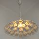 Vintage French Cream and Gold Metal Ceiling Light with Autumn Leaves 5520