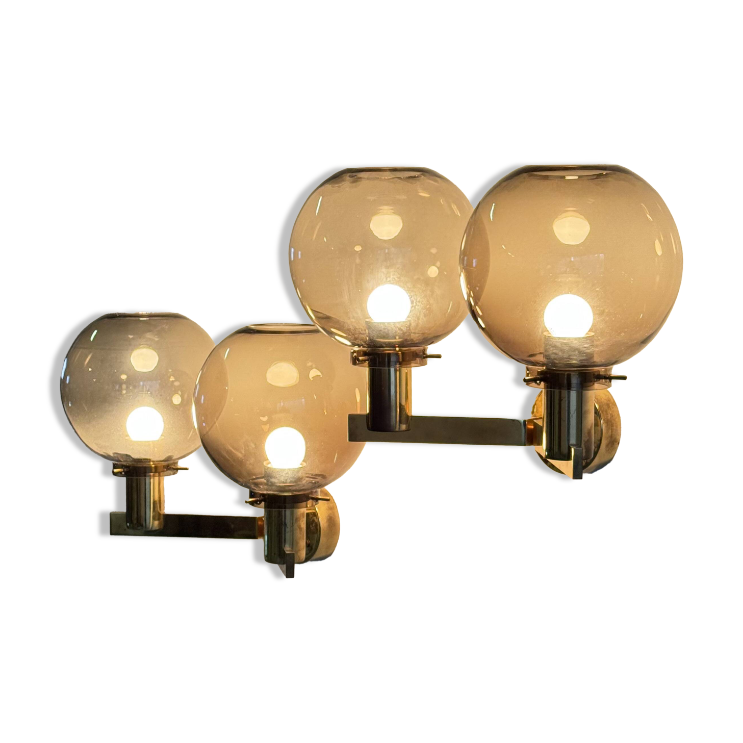 Pair of V-149/2 Two-Light Wall Sconces by Hans-Agne Jakobsson