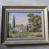 Petit tableau planche sur bois signé Seillard