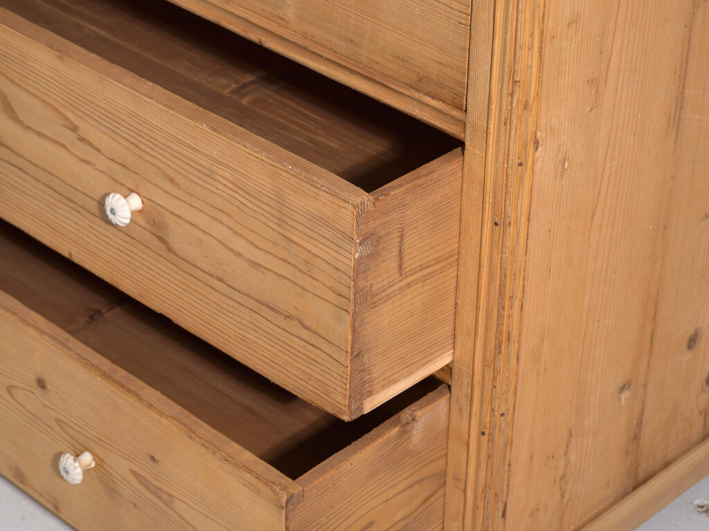 Antique solid pine chest of drawers – European rustic chest of drawers – circa 1900 #106