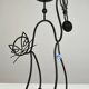 Black Painted Metal Cat Candle Holder, Snuffer & Original Label by Gunnar Ander for Ystad-Metall, Sweden, 1950s/60s