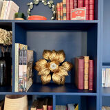 "Masca Italy" petal wall light in gilded metal - 1970.