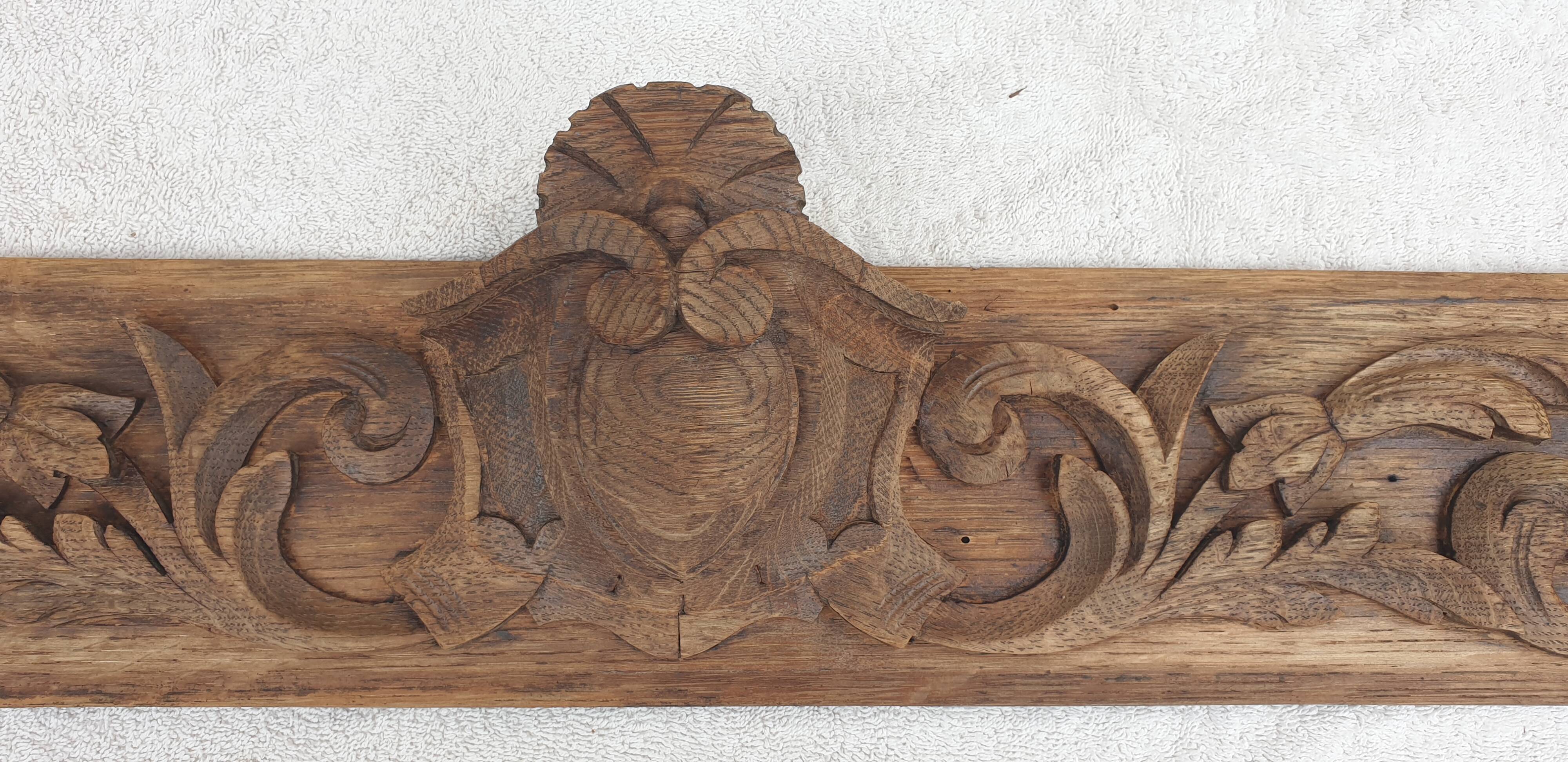Finely carved wooden pediment