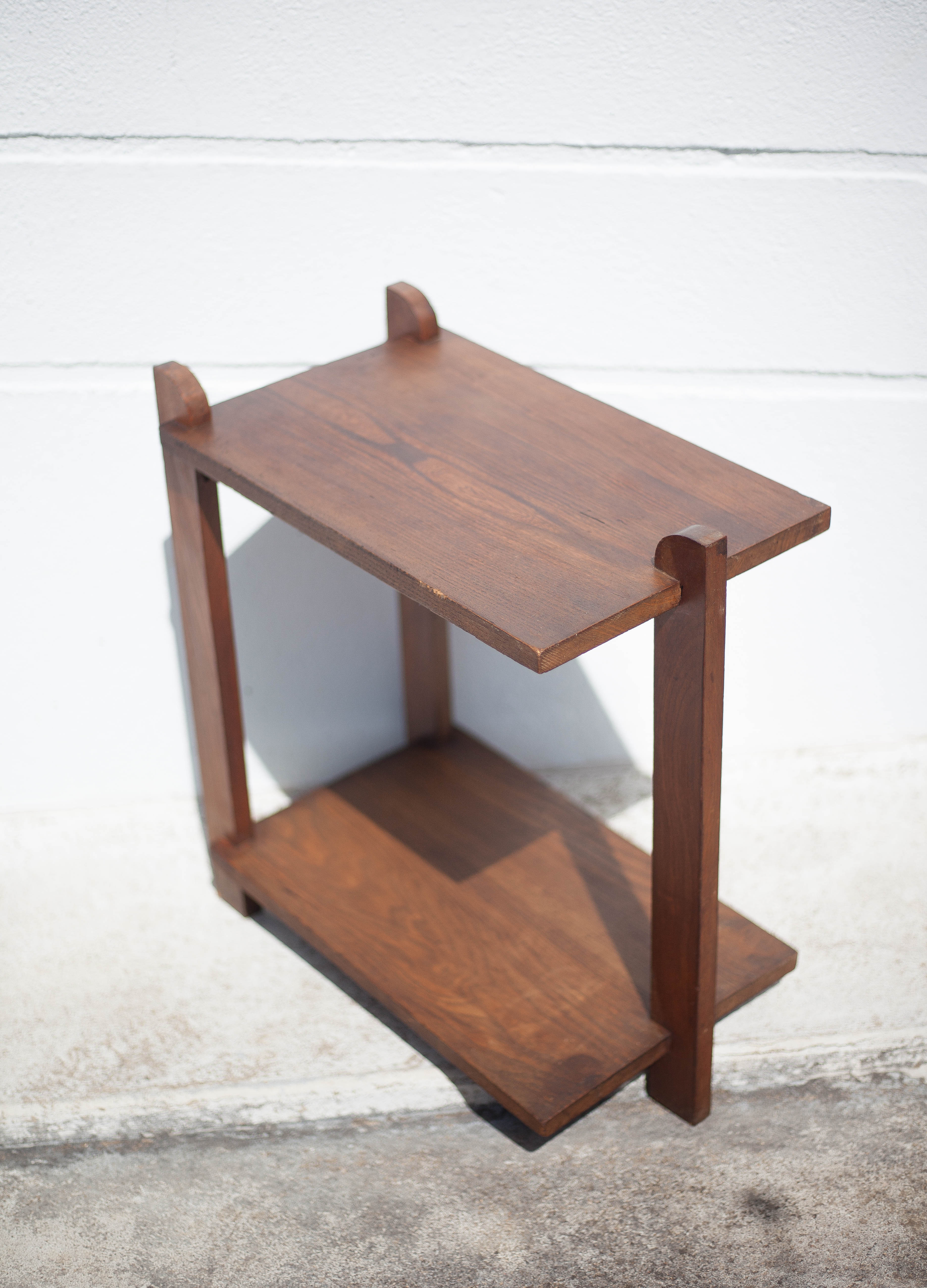 Art deco table, art deco wood coffee table, end of sofa