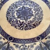 Plate service or compotier, Minton earthenware, cobalt blue