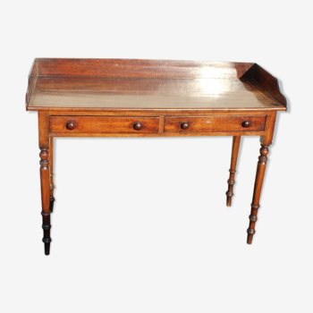 Vintage 1920s mahogany 2 drawer desk