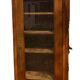 Showcase 1 glass door in solid cherry wood with sculpture - Very good condition