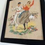 Lithography of the Basque country by E Maudy