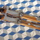 Pair of old wooden skis 197 cm