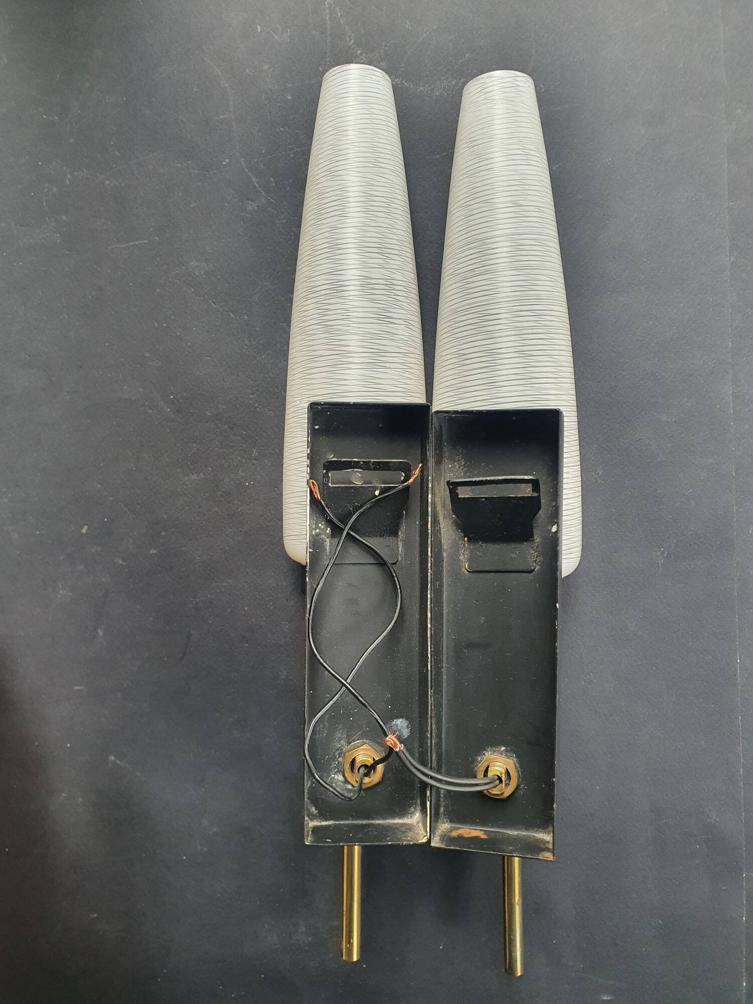 Pair of Lunel wall sconces from the 1950s.
