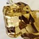Molded glass fruit bowl art deco style amber