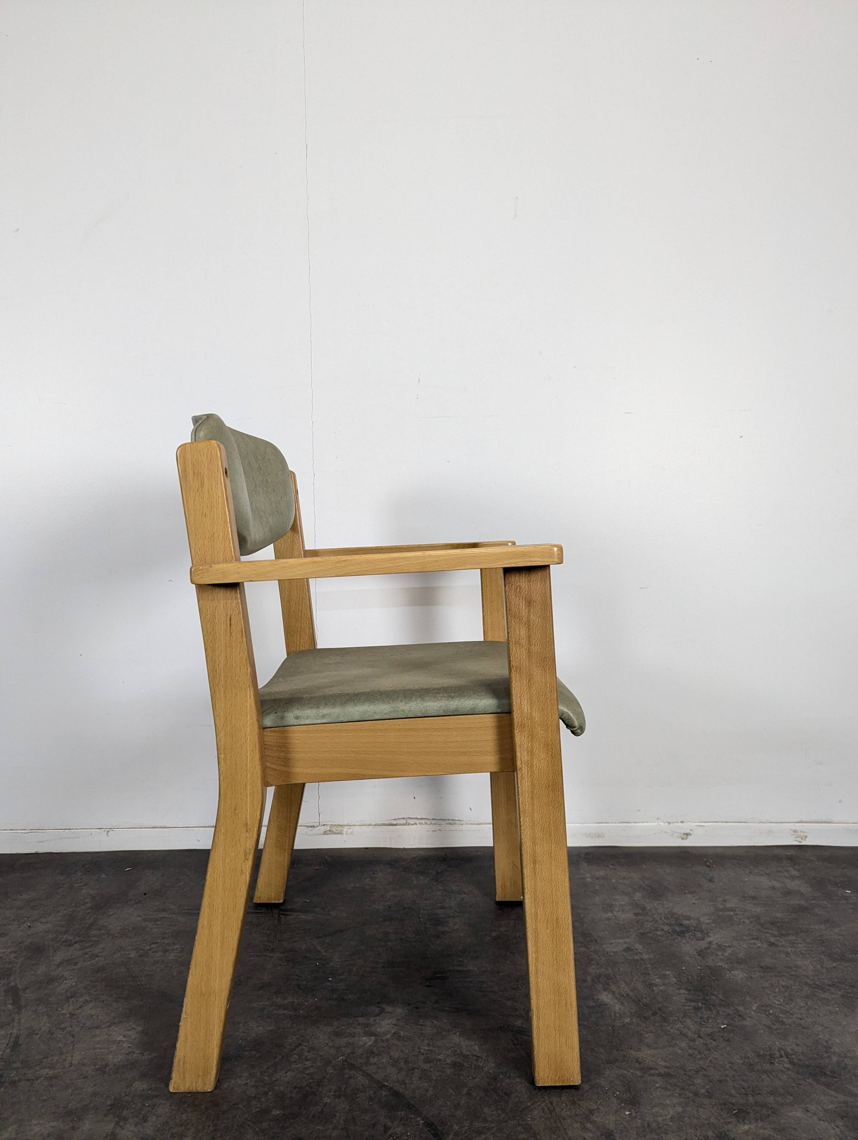 Vintage beech armchair