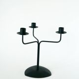Three-light wrought iron candle holder, Minimalist, Vintage