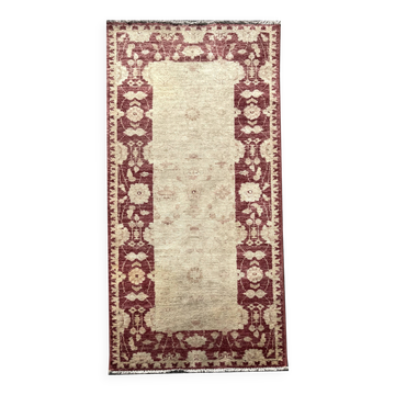 Afghan Chobi Ziegler hand-knotted rug: 2.14 x 0.79 metres