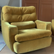 Fauteuil jaune moutarde vintage