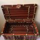 Suitcase in wicker and vintage bamboo
