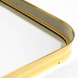 Beautiful original Mid Century Modern "Zier-Form" wall mirror with heavy br