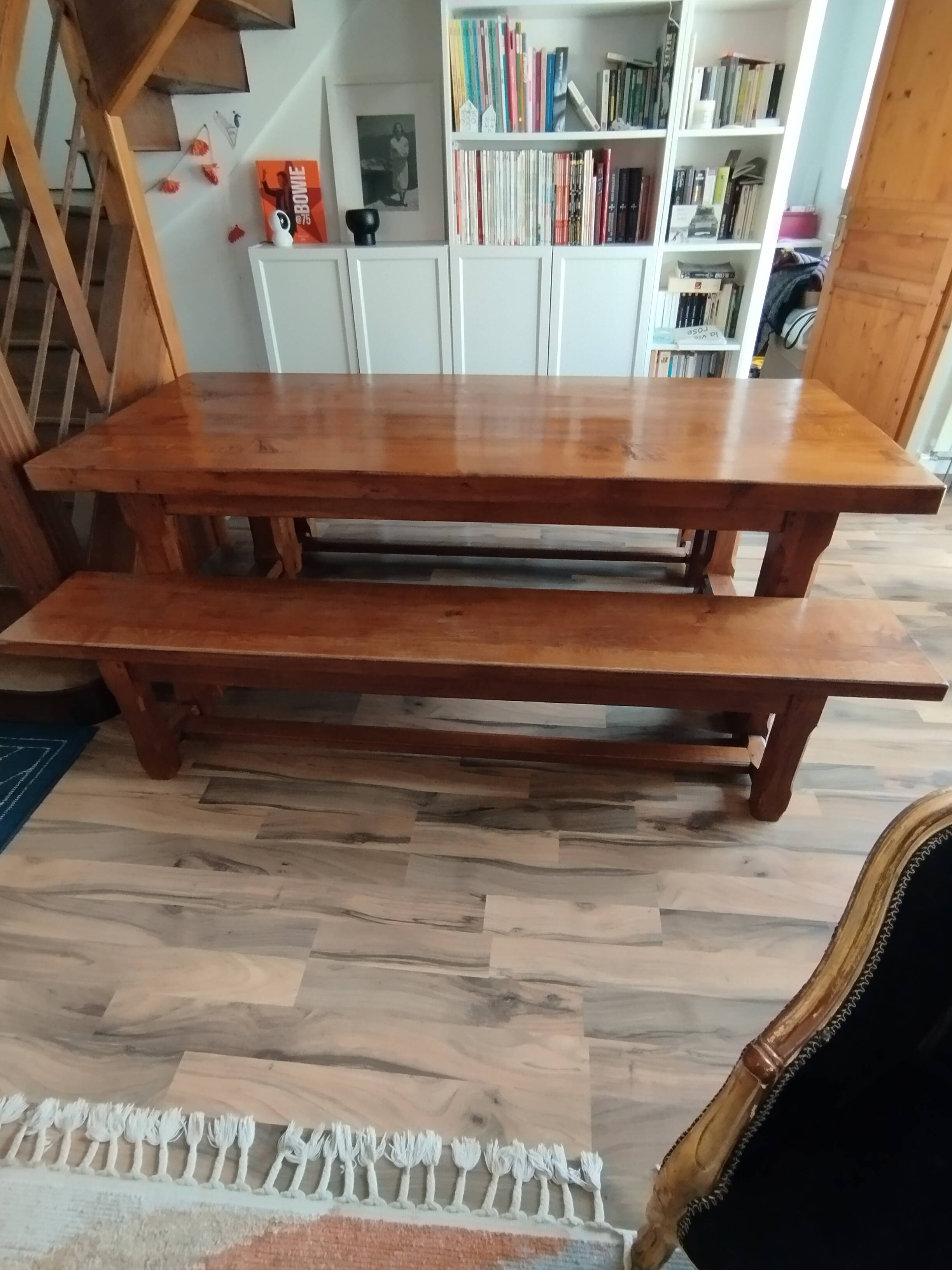 Solid oak farm table