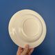 Set of 6 vintage deep plates in earthenware with blue lily of the valley flowers.