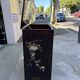 Asian turntable/vinyl cabinet in lacquered wood