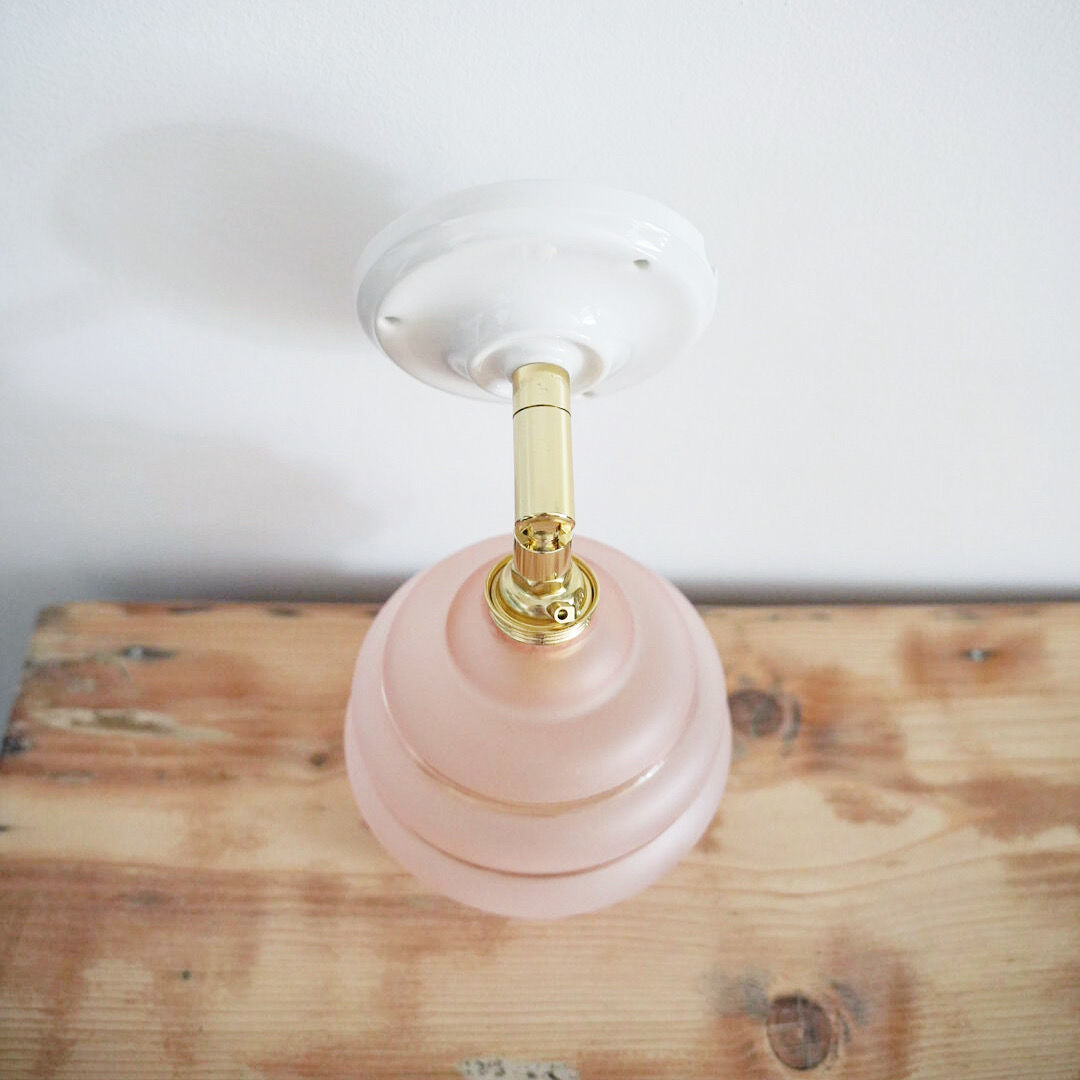 Pink opaline wall lamp