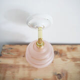 Pink opaline wall lamp