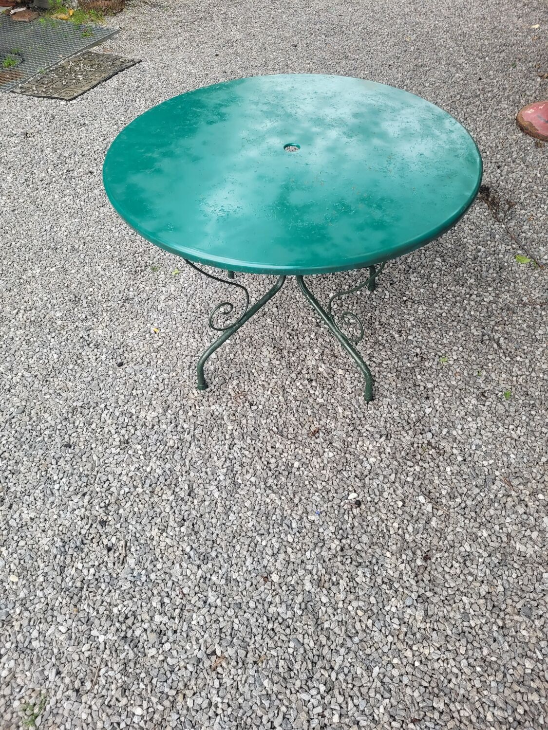 Wrought iron garden table
