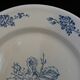 Assiettes dépareillées anciennes Digoin, Salins, Moulin des Loups vertes et bleues