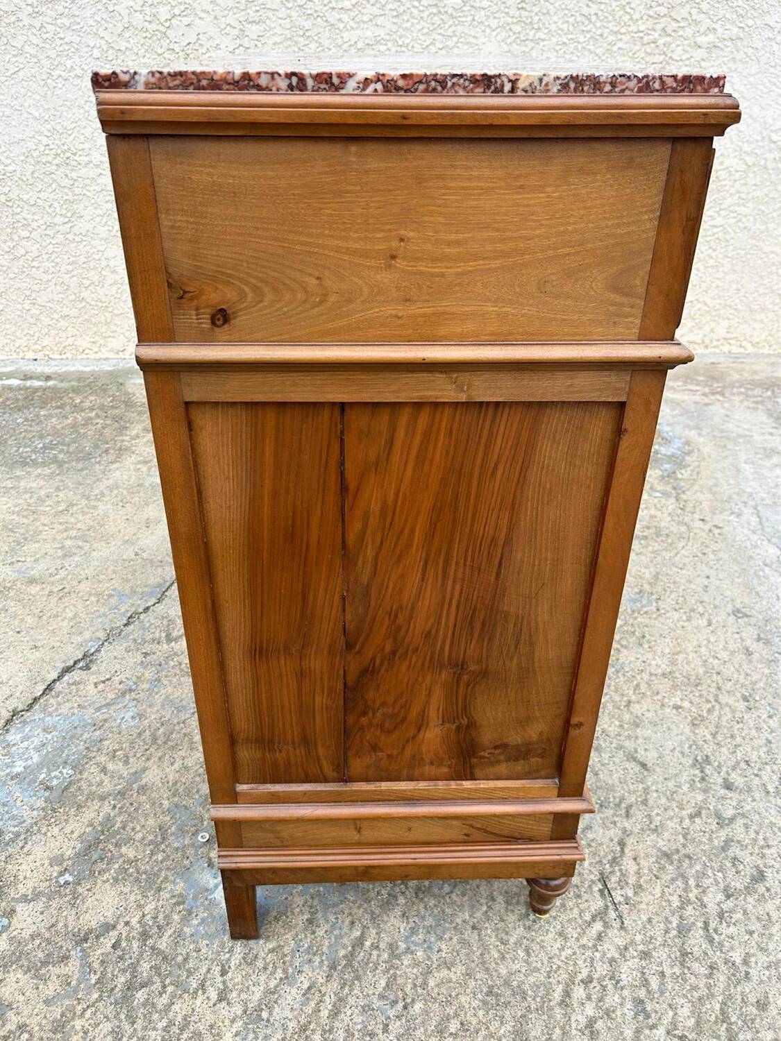 Louis XVI style chest of drawers with marble top