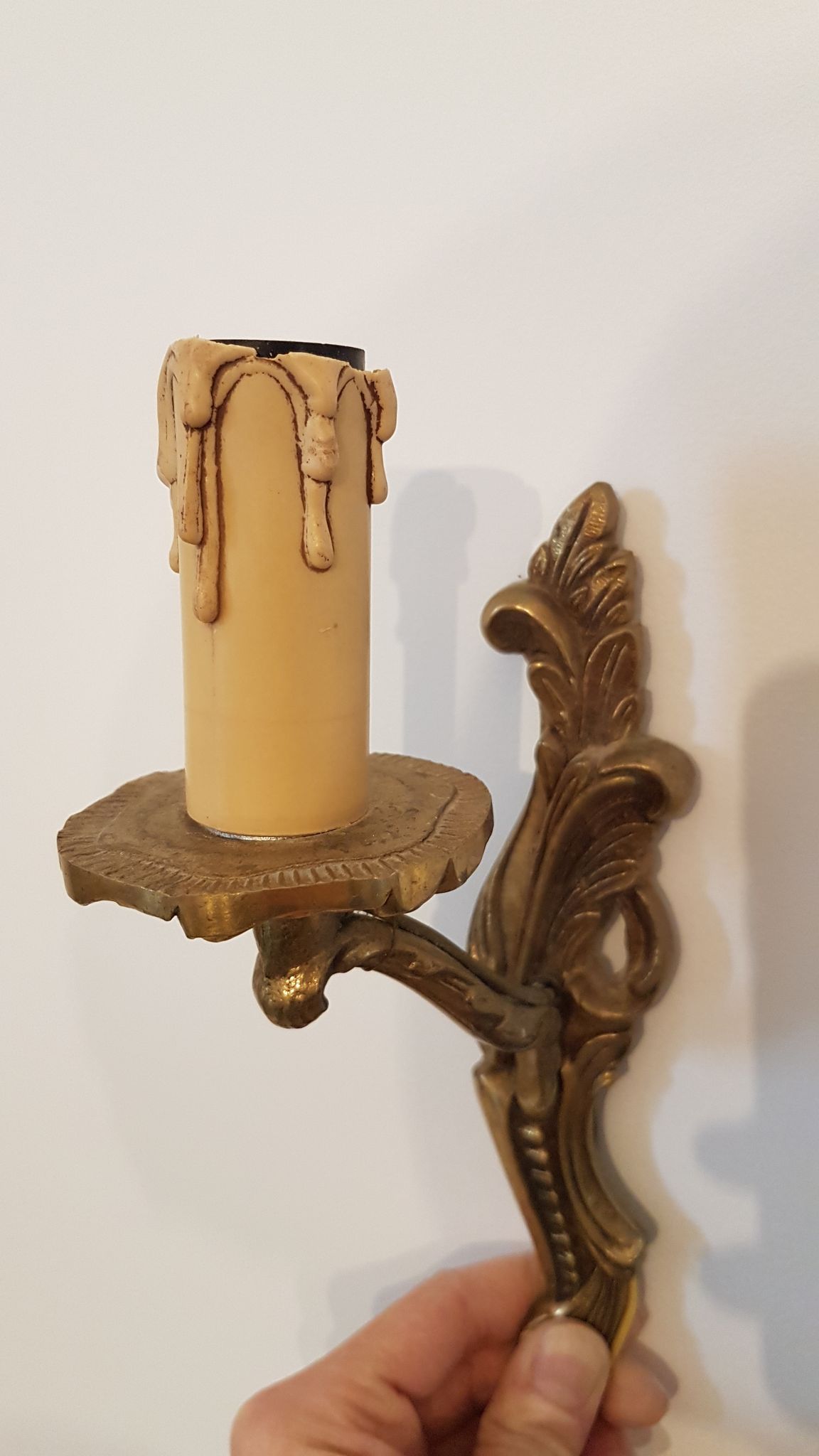 Pair of wall sconces Louis XV style