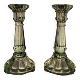 2 Glass candle holders