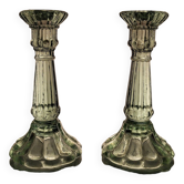 2 Bougeoirs en verre