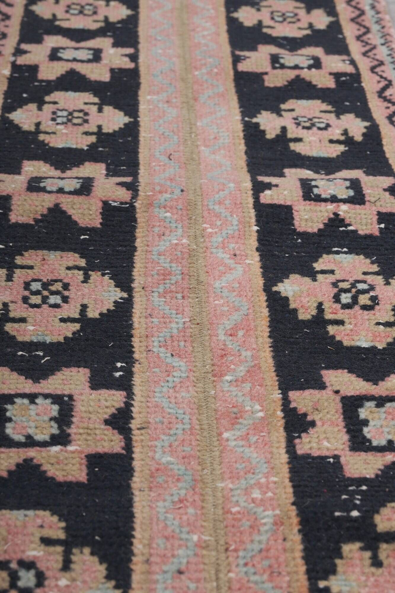 Vintage Turkish hallway rug 51x681 cm