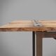 Industrial Side Table with Metal Frame and Wooden Top and Removable Platfor